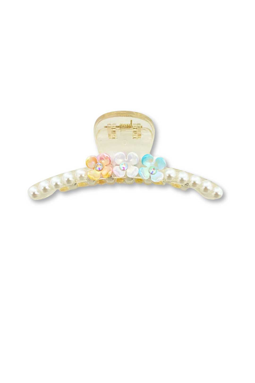 155 20 Flower Beaded Claw Clip