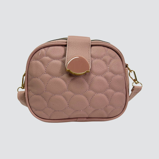 Light Pink 3 Sectioned Crossbody Bag