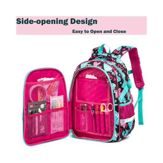 Heart Print 3-Piece Backpack Set