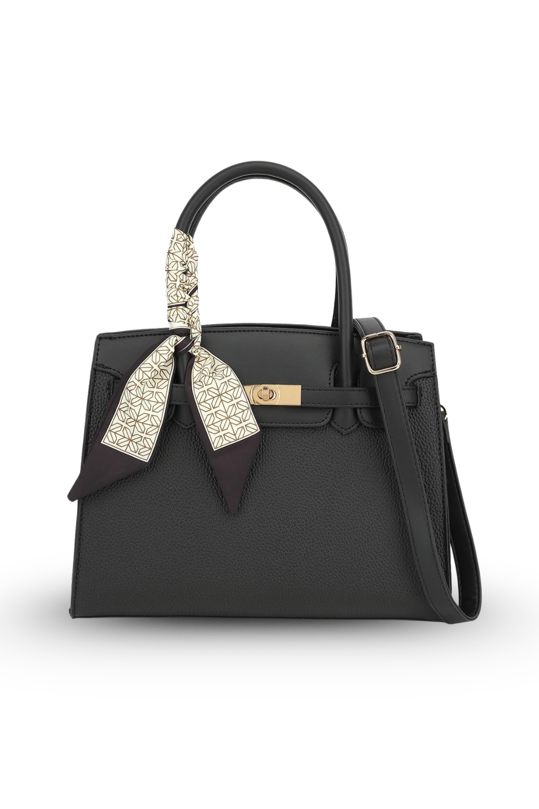 Textured Top Handle Handbag