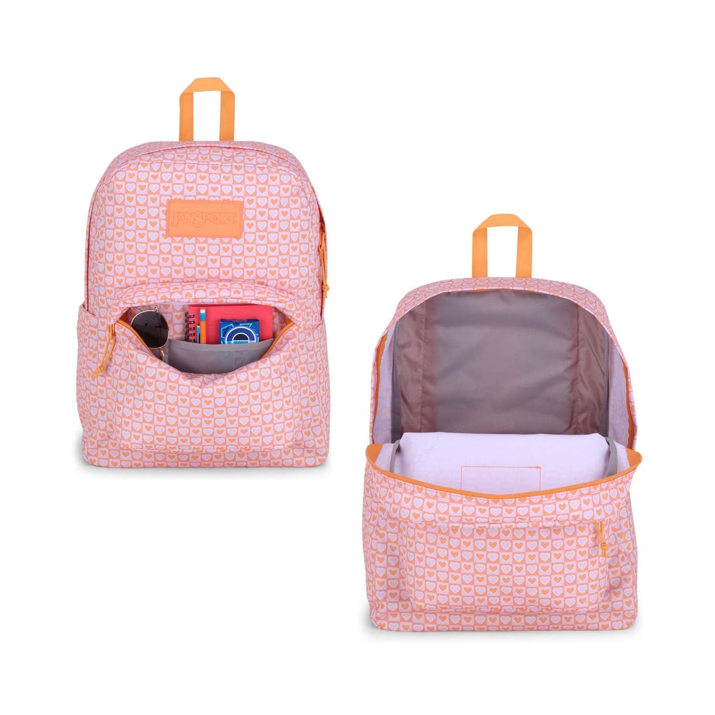 Jansport Superbreak Hyped Hearts Pink
