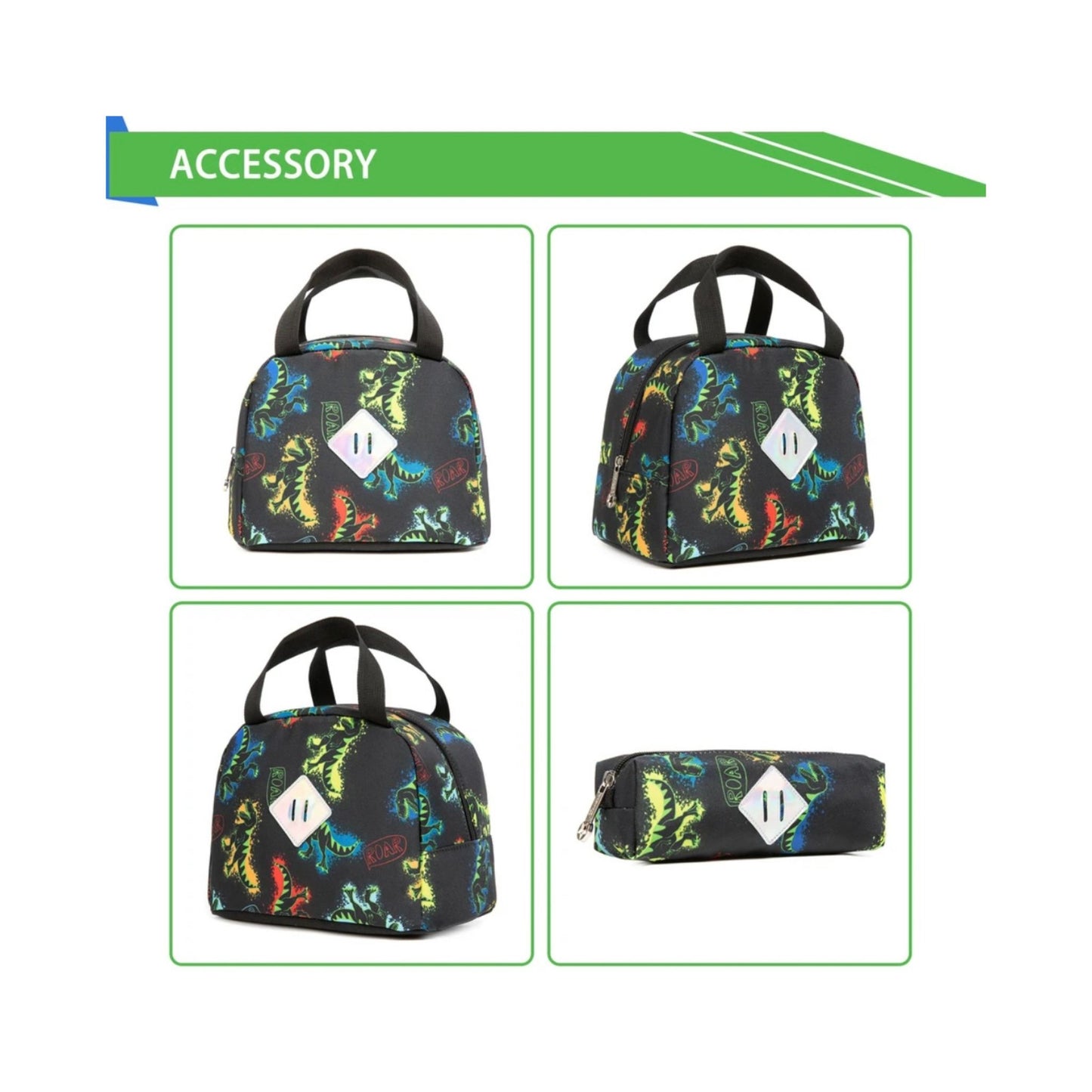 Dinosaur Pop It 3-Piece Backpack Set