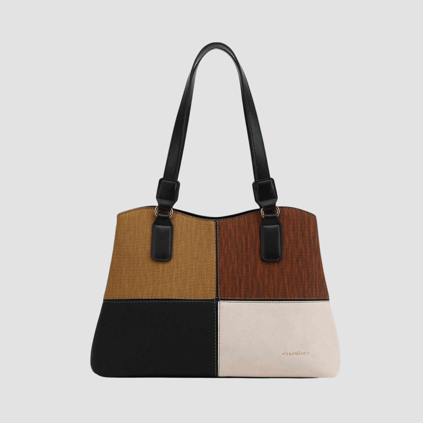 Khaki Multi Bosalina Double Sectioned Handbag