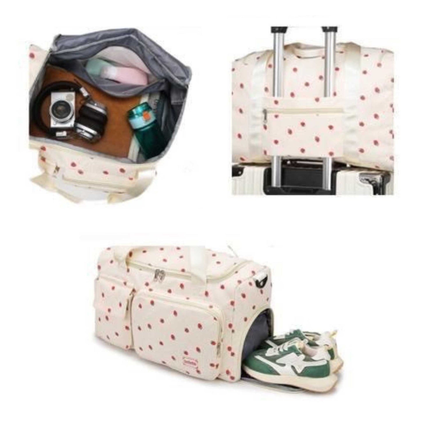 AB203 Cherry Print Duffel Bag