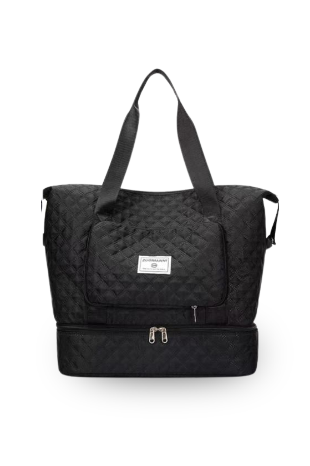 Multi-Compartment Travel Tote Bag (With Bottom Storage)