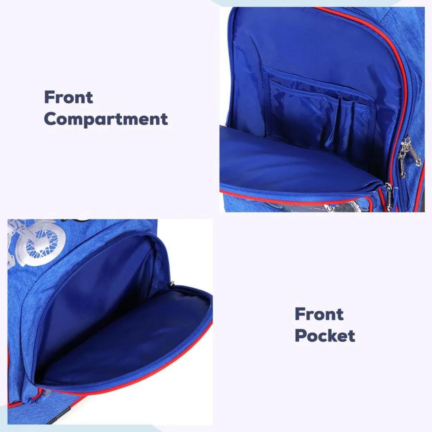 Motorcycle 3-Piece Backpack Trolley Set