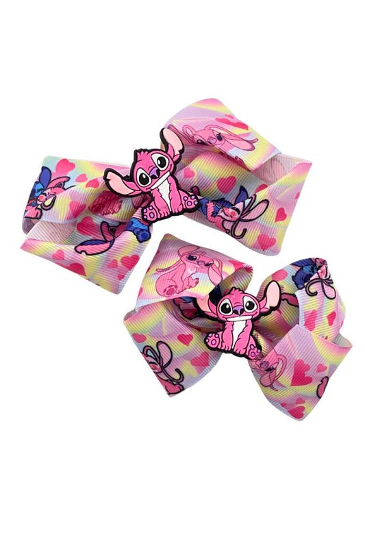 165 20 Lilo & Stitch Hair Bow Clips