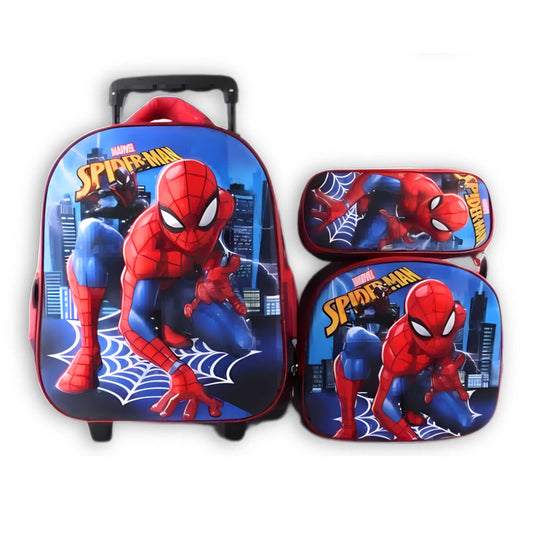 G595 Spiderman Trolley Backpack Set