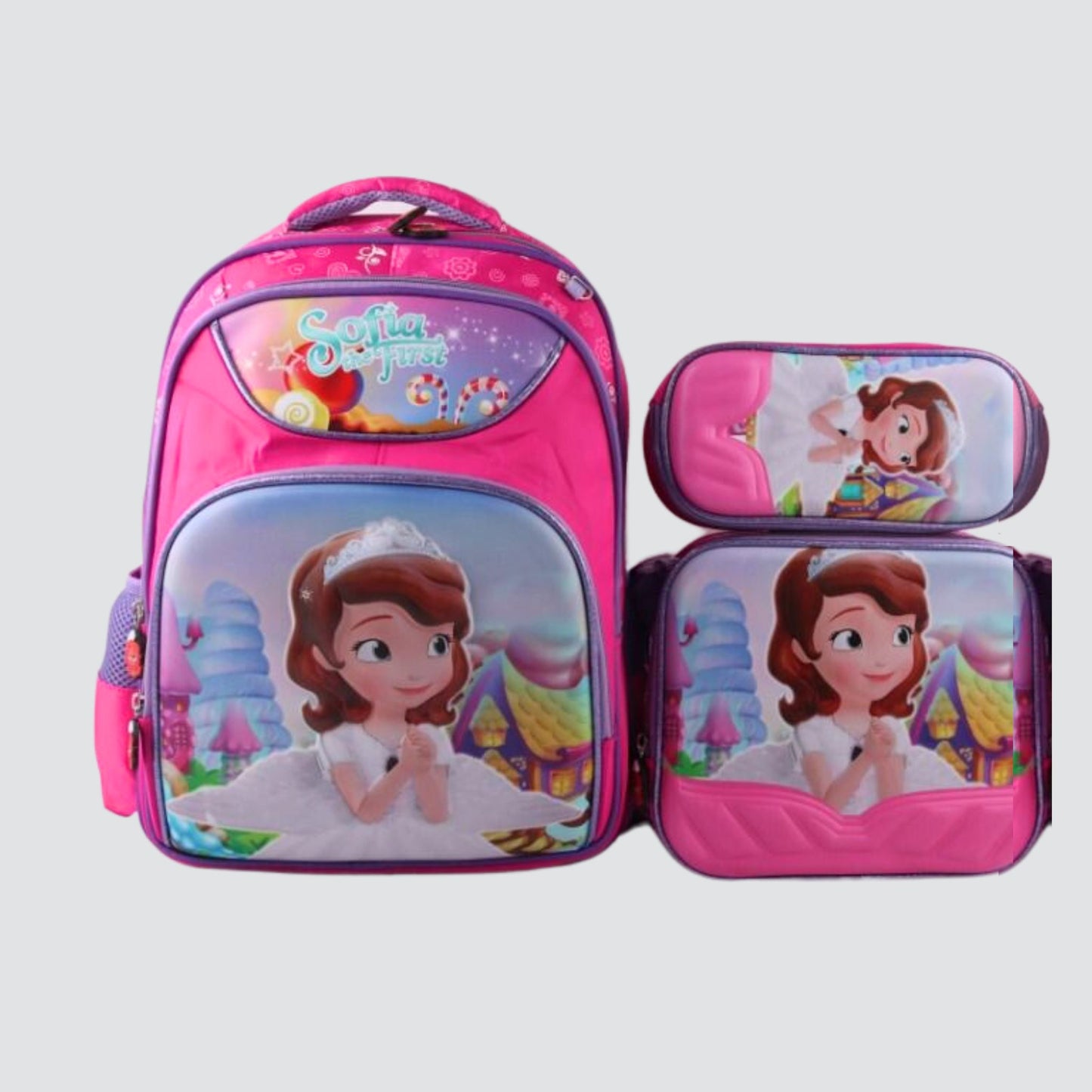 3625 Sofia The First 3-Piece Backpack / Trolley Set