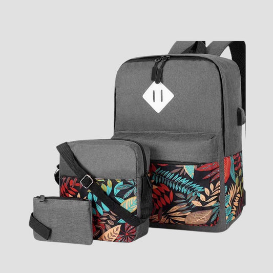 G2778 Leaves Backpack 3 Piece Set