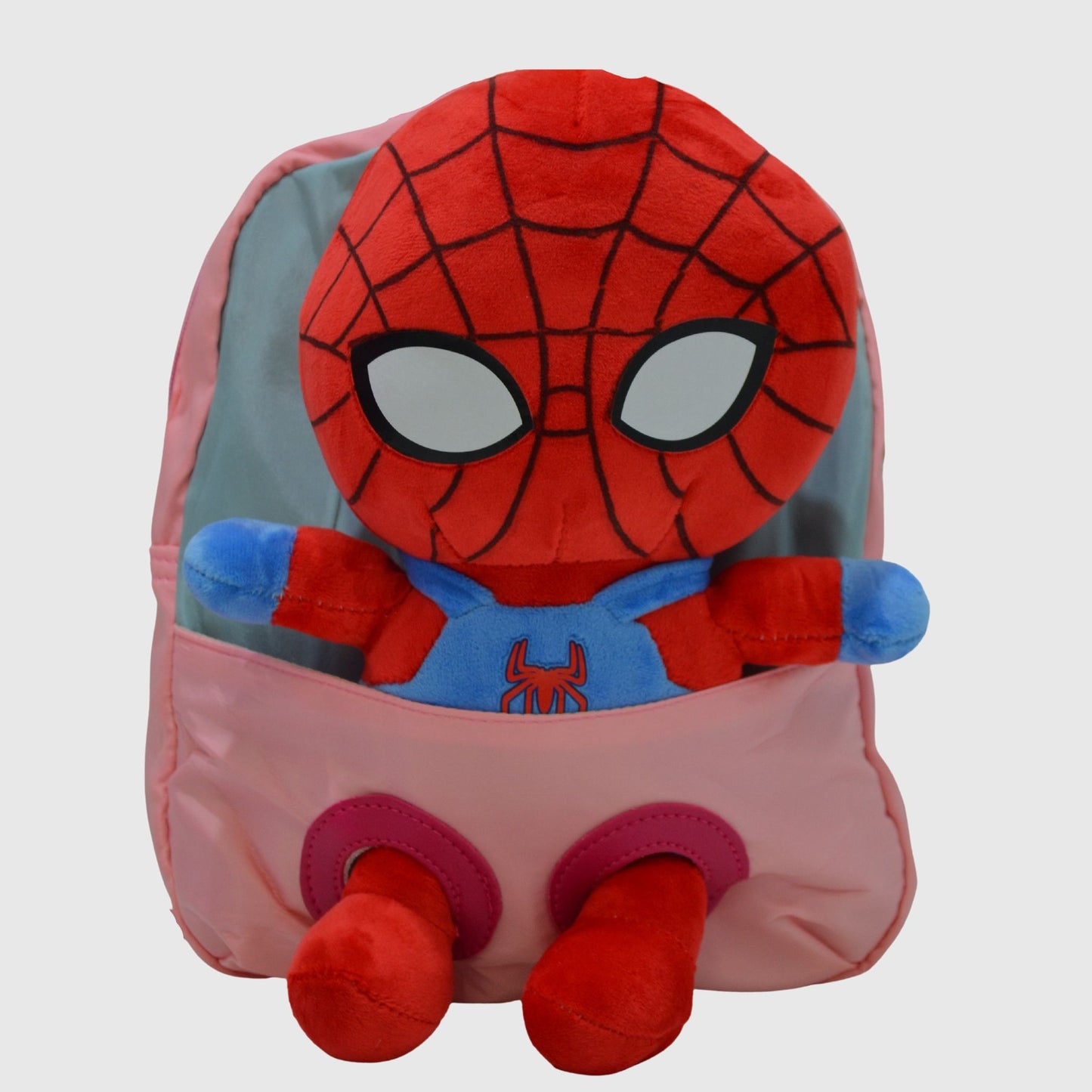 Light Pink Mini Backpack With Red Removable Spider-Man Plush Toy