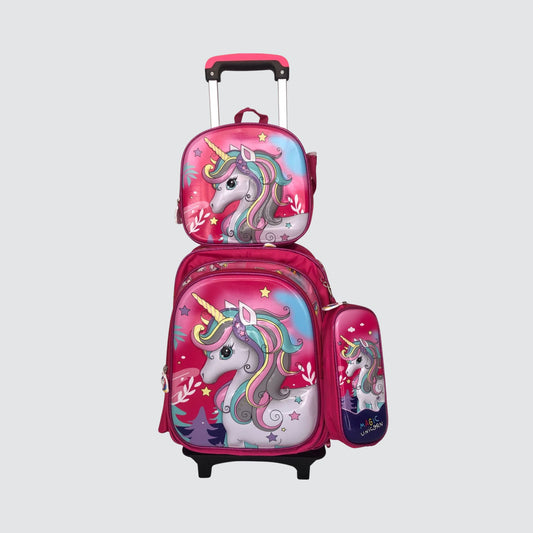 PINK G2541 Unicorn 3-Piece Trolley Set