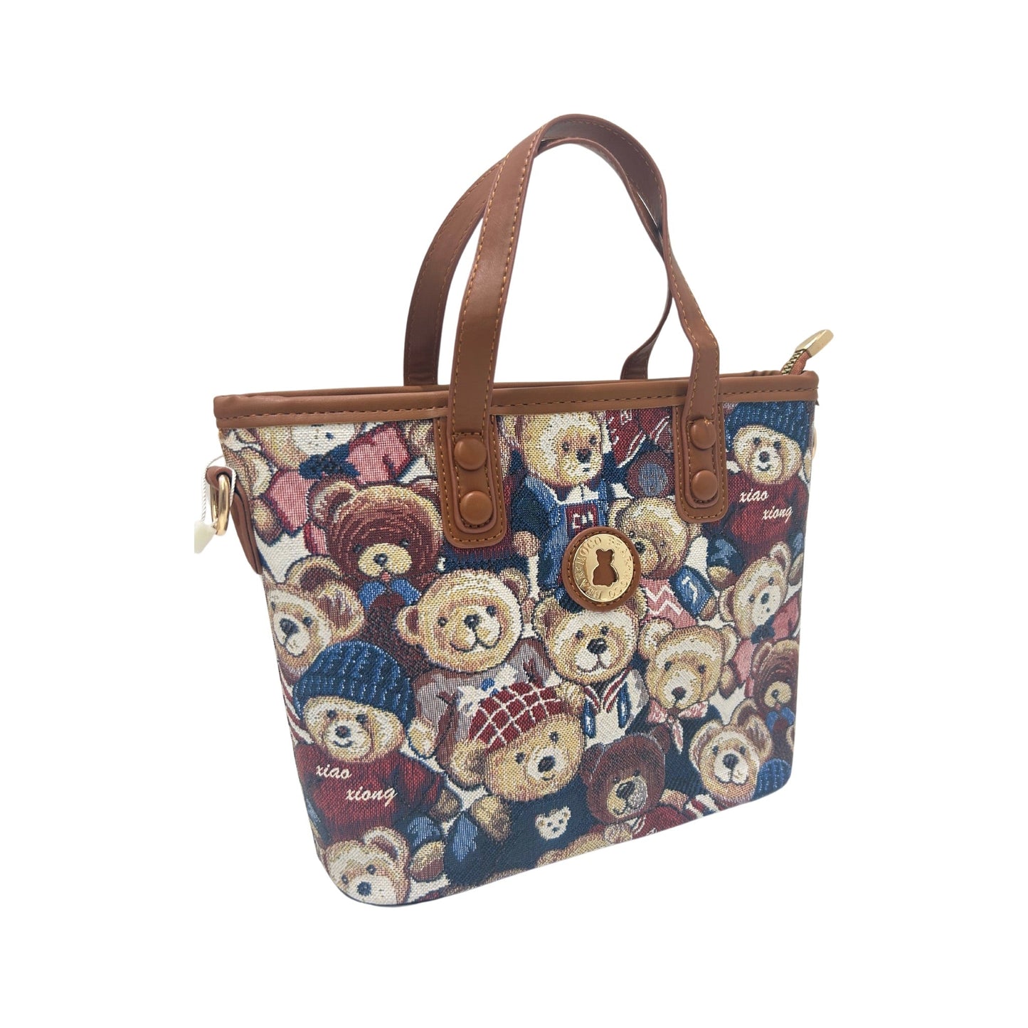 A1823 Teddy Bear Printed Handbag