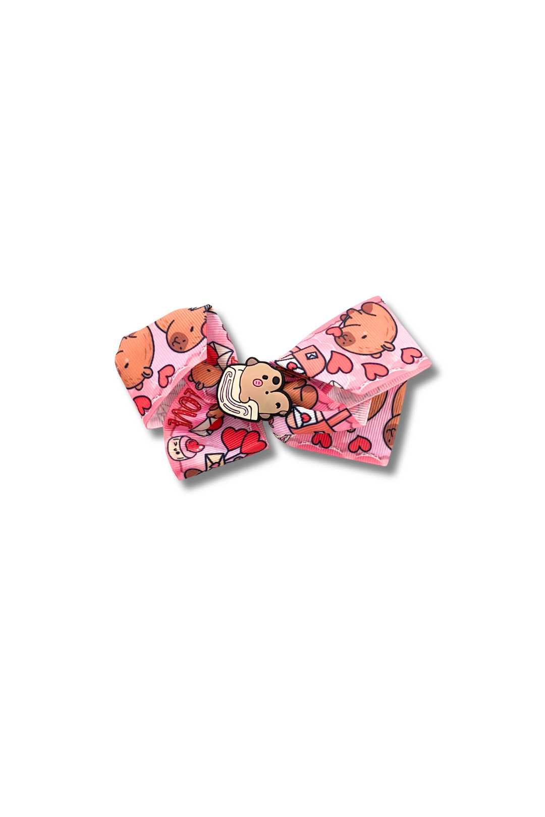 075 20 Capybara Bow Hair Clip