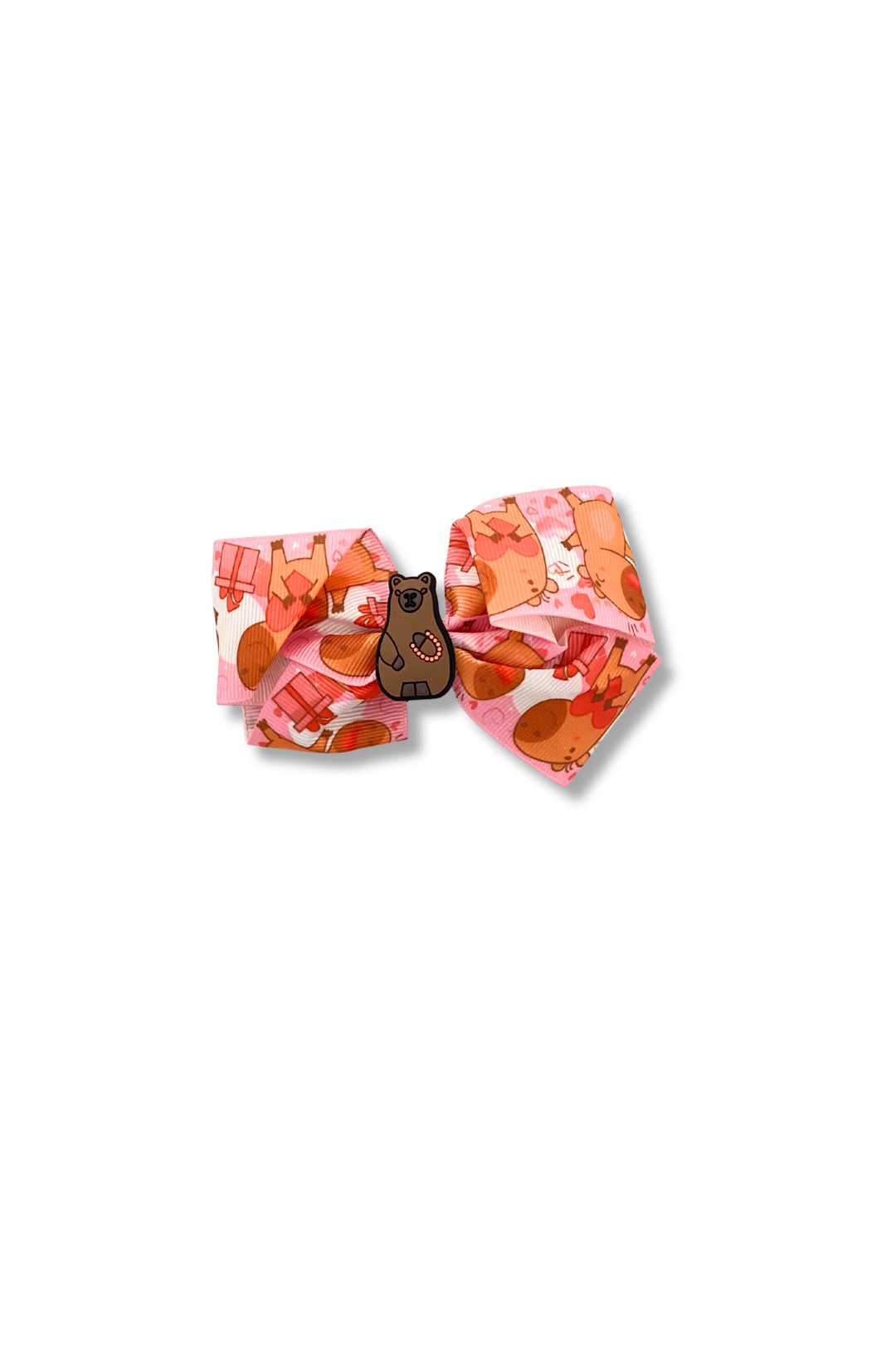 075 20 Capybara Bow Hair Clip