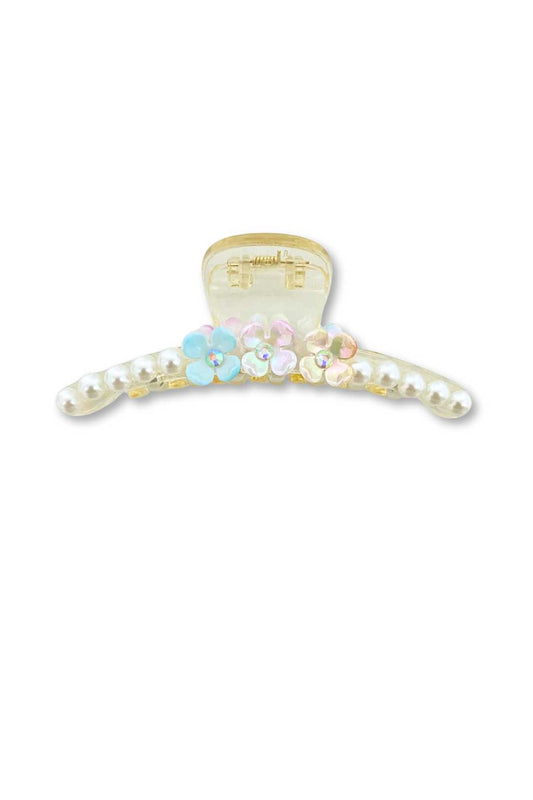 155 20 Flower Beaded Claw Clip