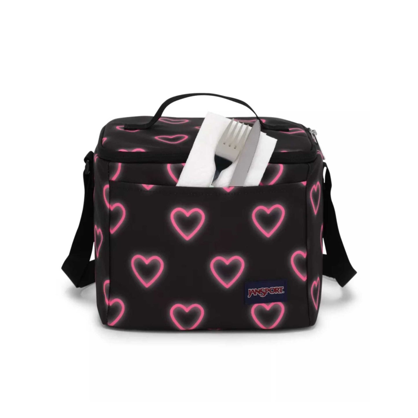 Jansport Super Snack Happy Hearts Black