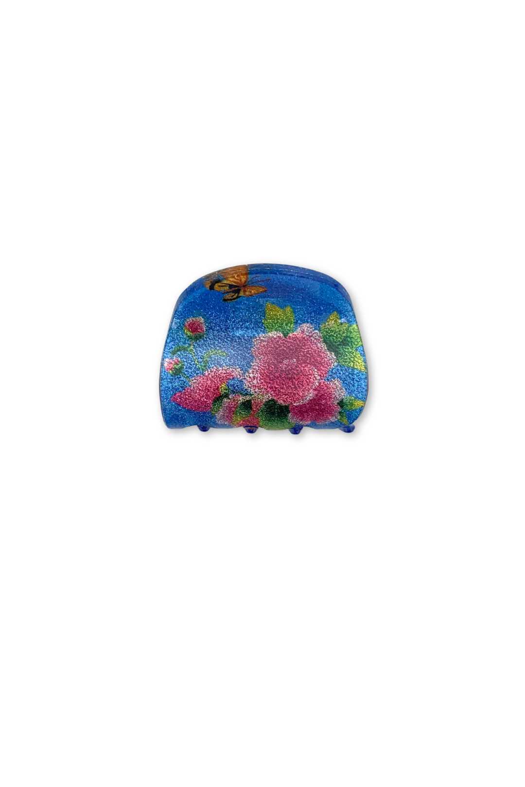 120 20 Flower Print Glitter Claw Clip