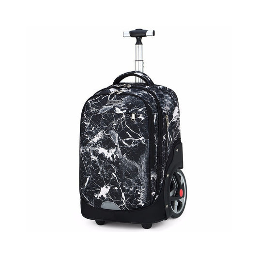 Unisex Black & White Trolley Backpack