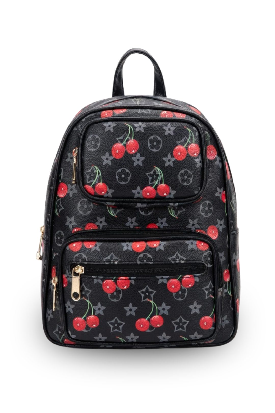 Cherry-patterned Backpack