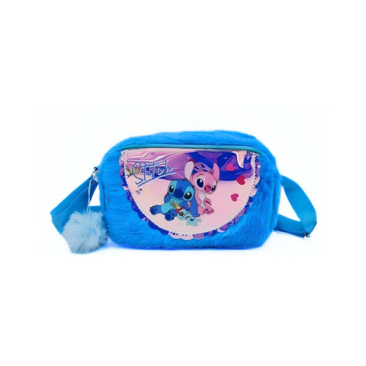 AB323 Stitch & Angel Fluffy Crossbody Bag