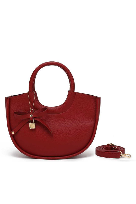 BDS2535 Bosalina Tote Handbag with Bow Keychain