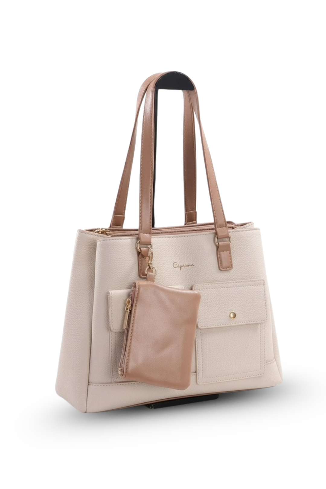 Cipriana Tote Handbag with Matching Pouch