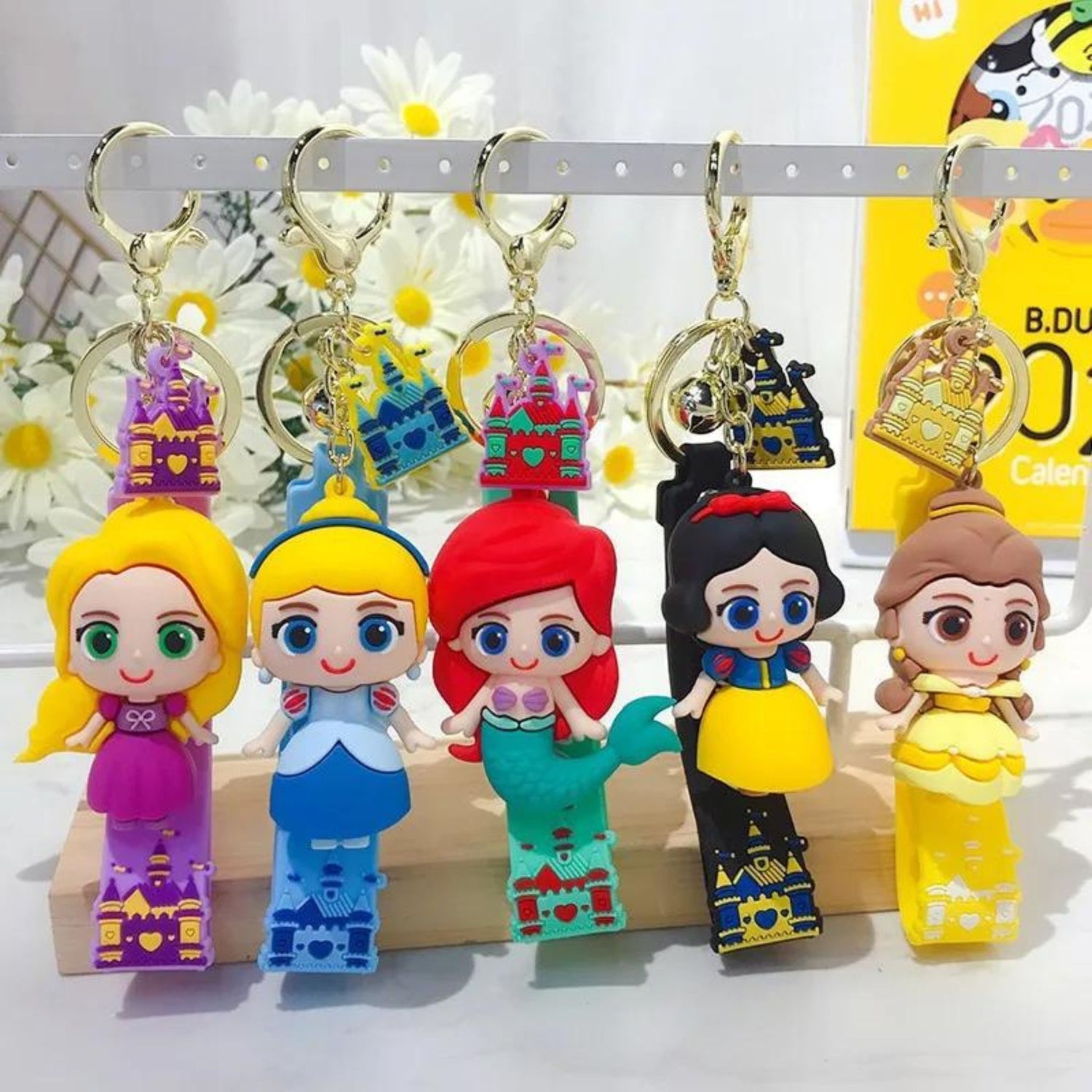 Disney Pvc Keychain Disney Princess Silicone 3D Keychains