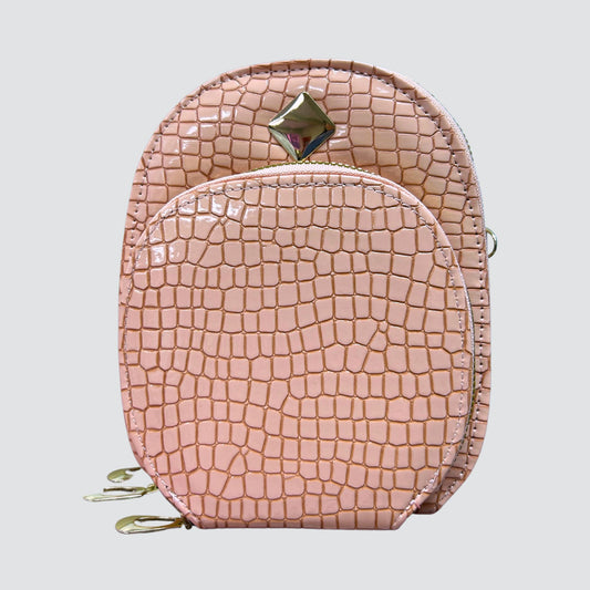 Light Pink Rounded Crossbody Bag