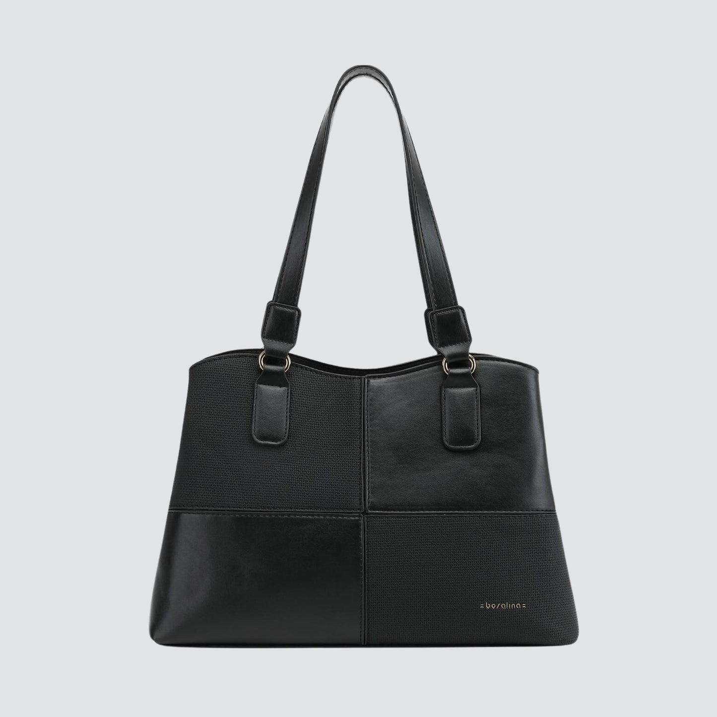 Black Bosalina Double Sectioned Handbag