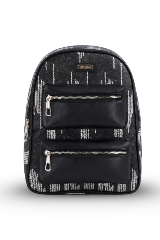Textured Dual Pocket Backpack
