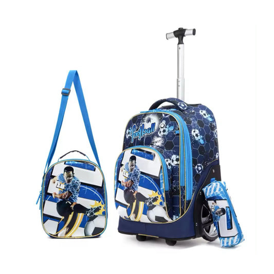 Football 3-Piece Backpack Trolley Set