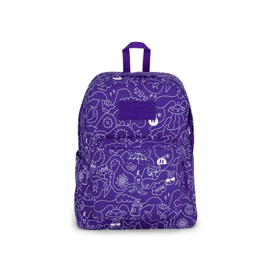 Jansport Superbreak Plus Dub Doodle Purple Backpack