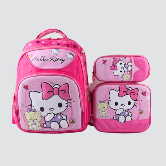 Hello kitty flower trolley school bag