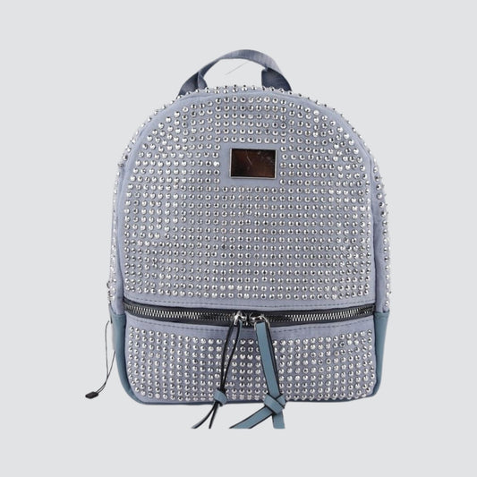 Blue Rhinestone Fashion Backpack