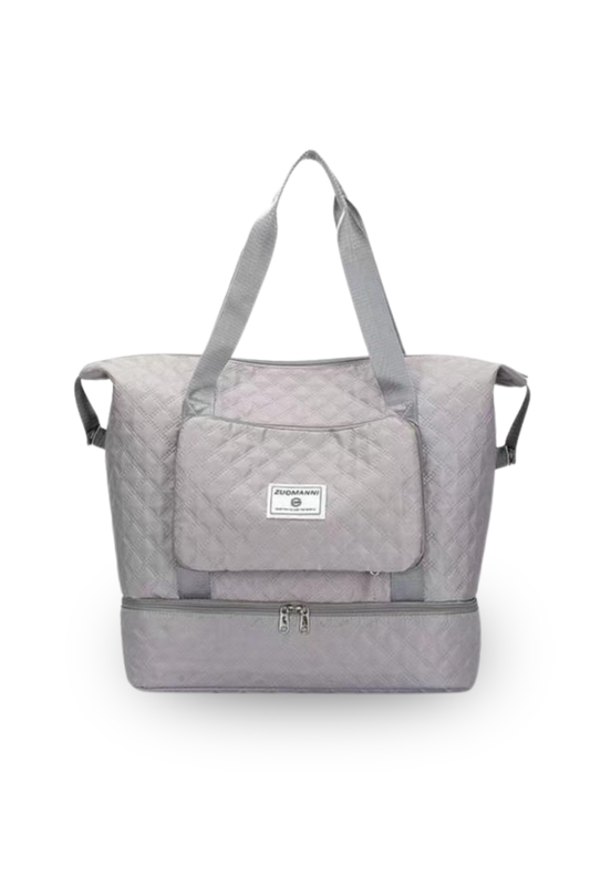 Multi-Compartment Travel Tote Bag (With Bottom Storage)