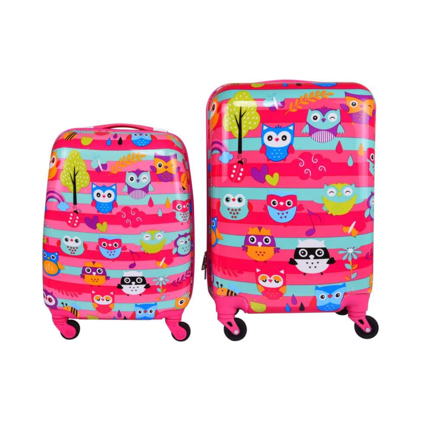 Pink Owls Kids Luggage