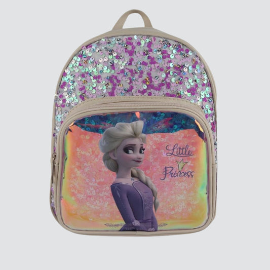White Frozen Backpack with Sequins