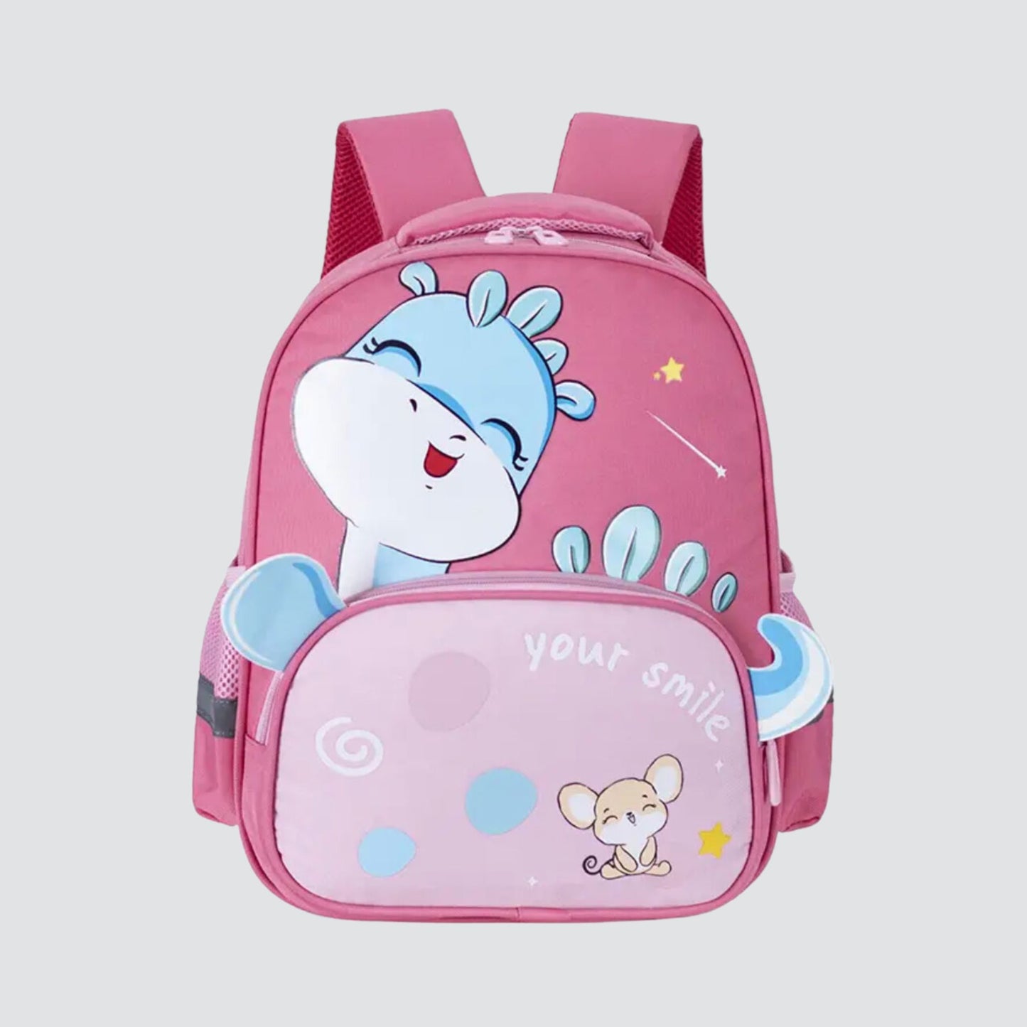 Pink Dinosaur Character Backpack
