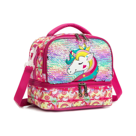 Girls Unicorn Insulated Lunch Bag