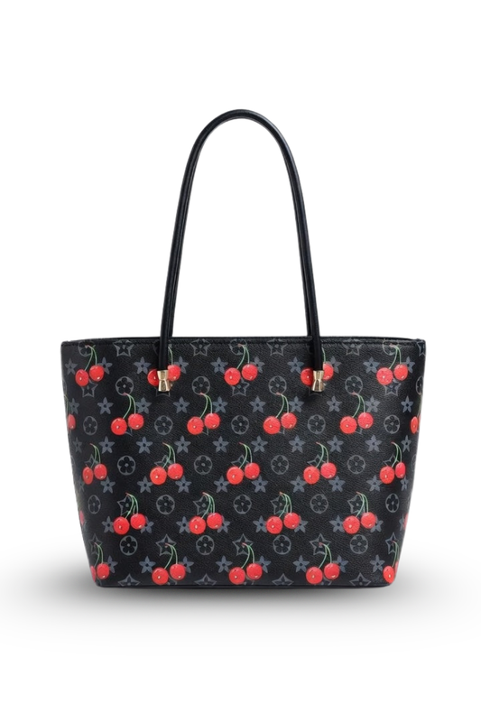 Cherry Print Tote Bag
