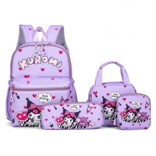 G504 Kuromi 4 Piece Backpack Set