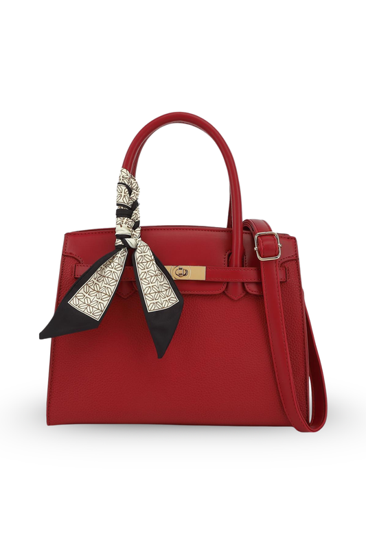 Textured Top Handle Handbag