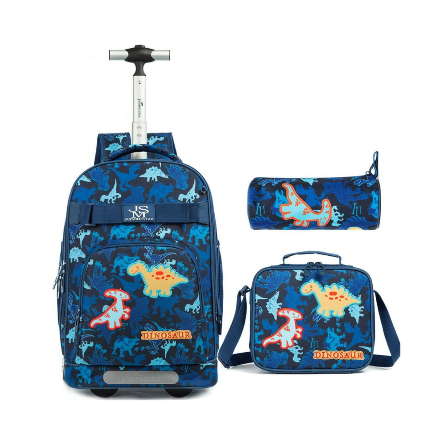 Dinosaur 3-Piece Trolley Backpack Set