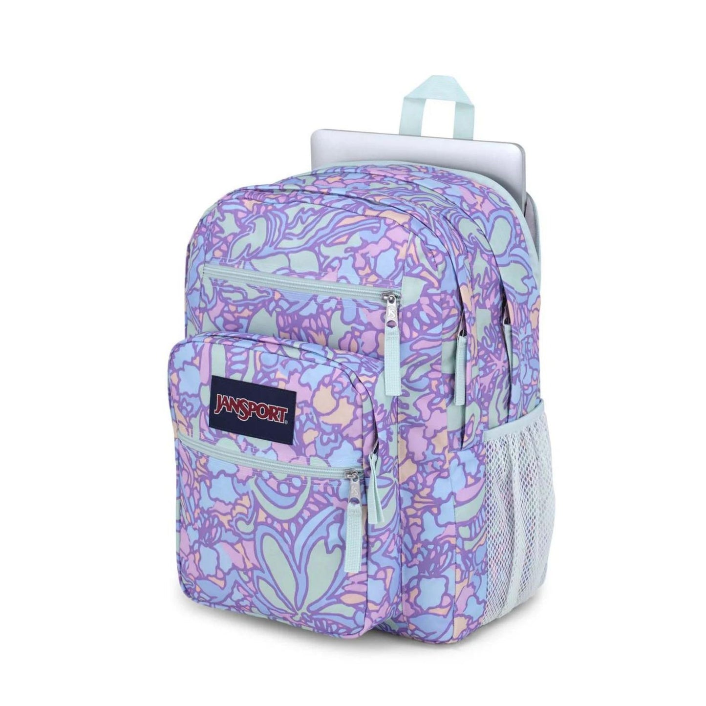 Jansport Big Student Fluid Floral Pastel Lilac