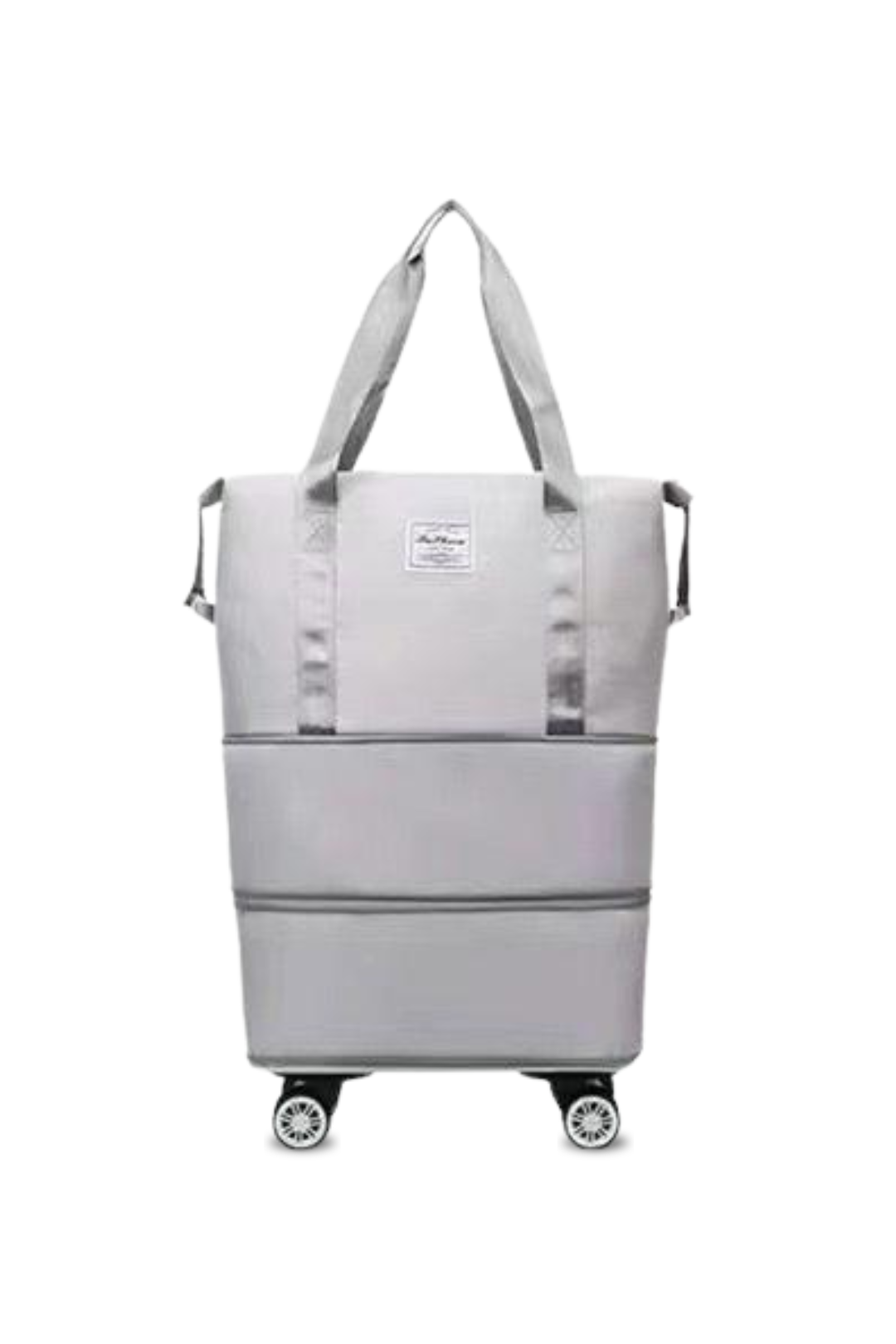Expandable Travel Tote Bag with Luggage Wheels Sleeve