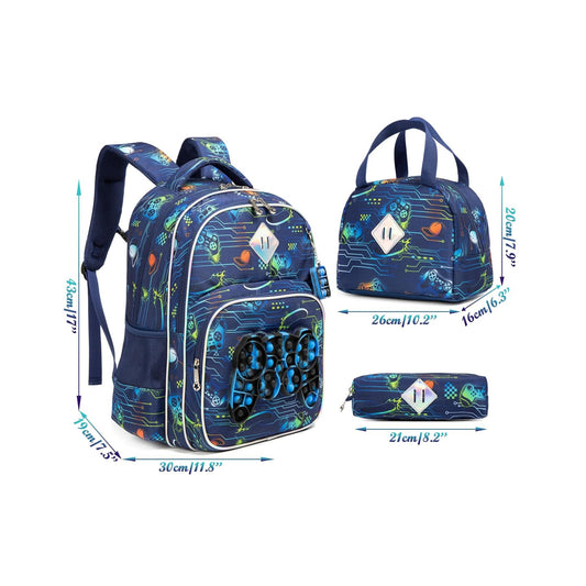 Video Game Pop-It 3-Piece Backpack Set