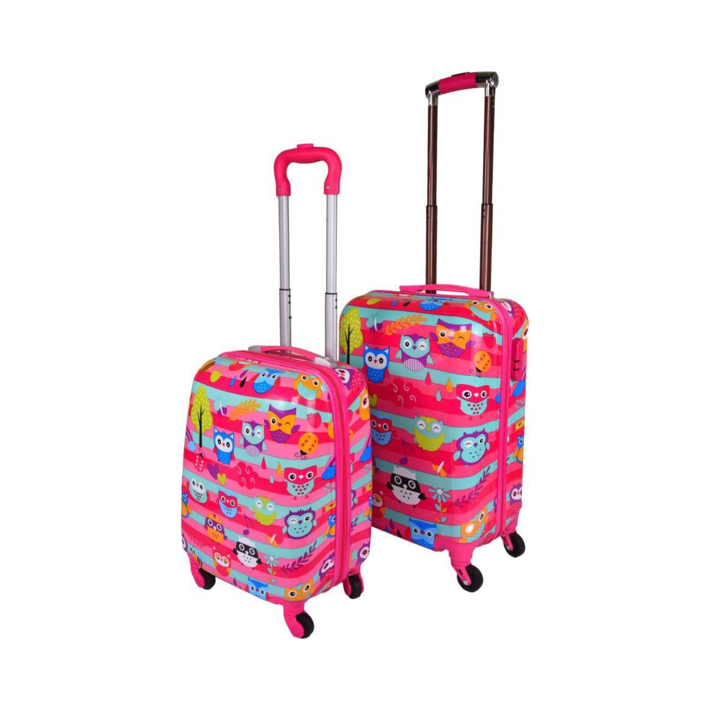 Pink Owls Kids Luggage