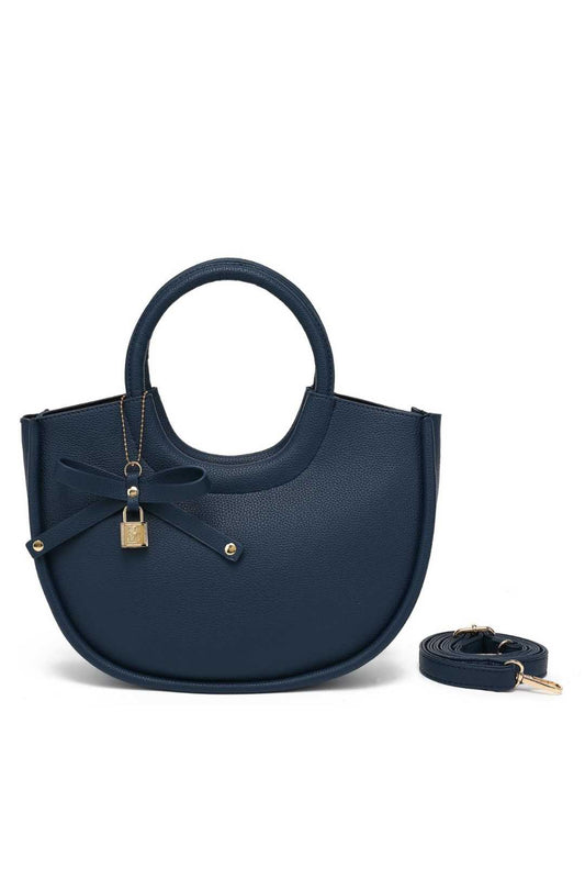 BDS2535 Bosalina Tote Handbag with Bow Keychain