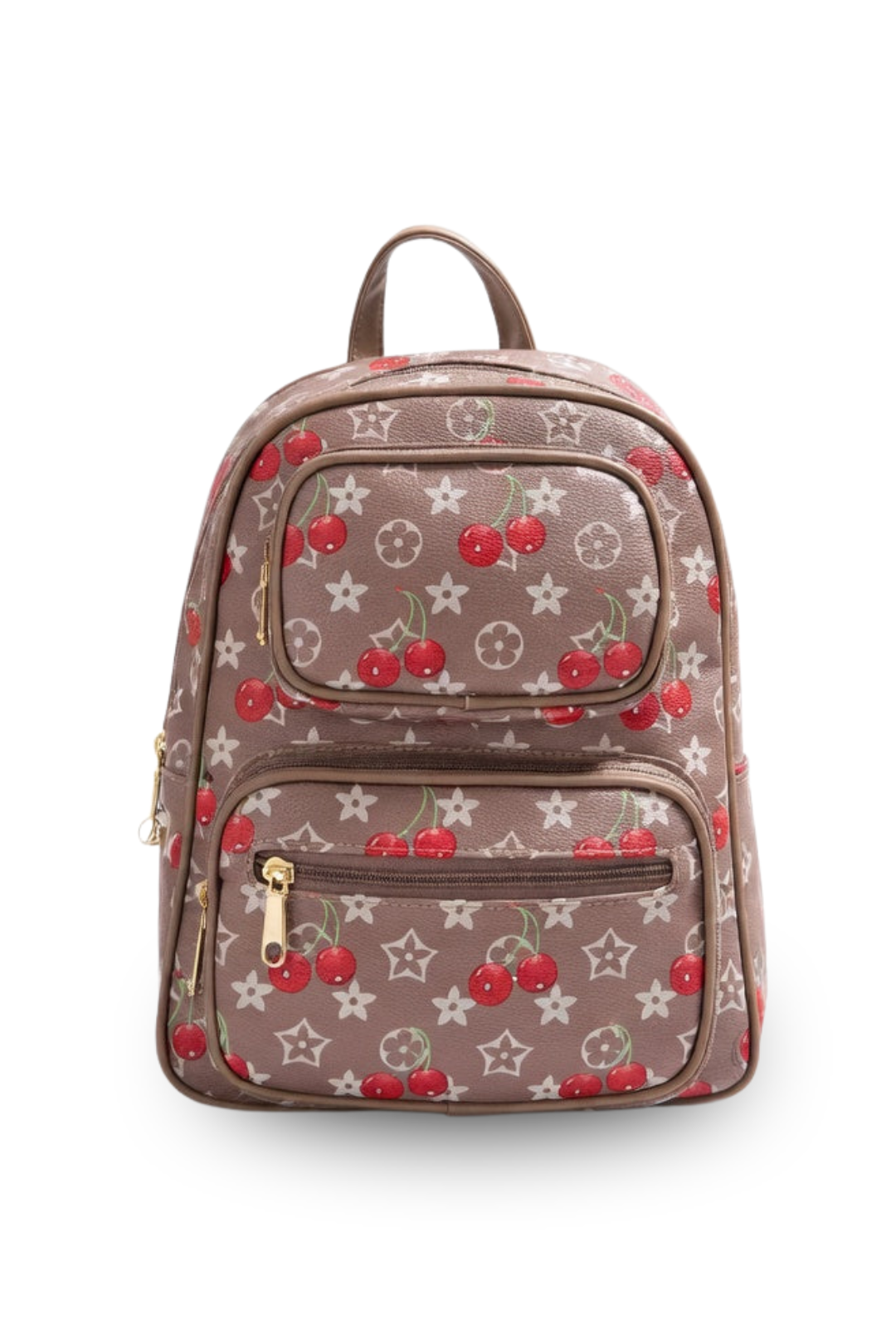 Cherry-patterned Backpack